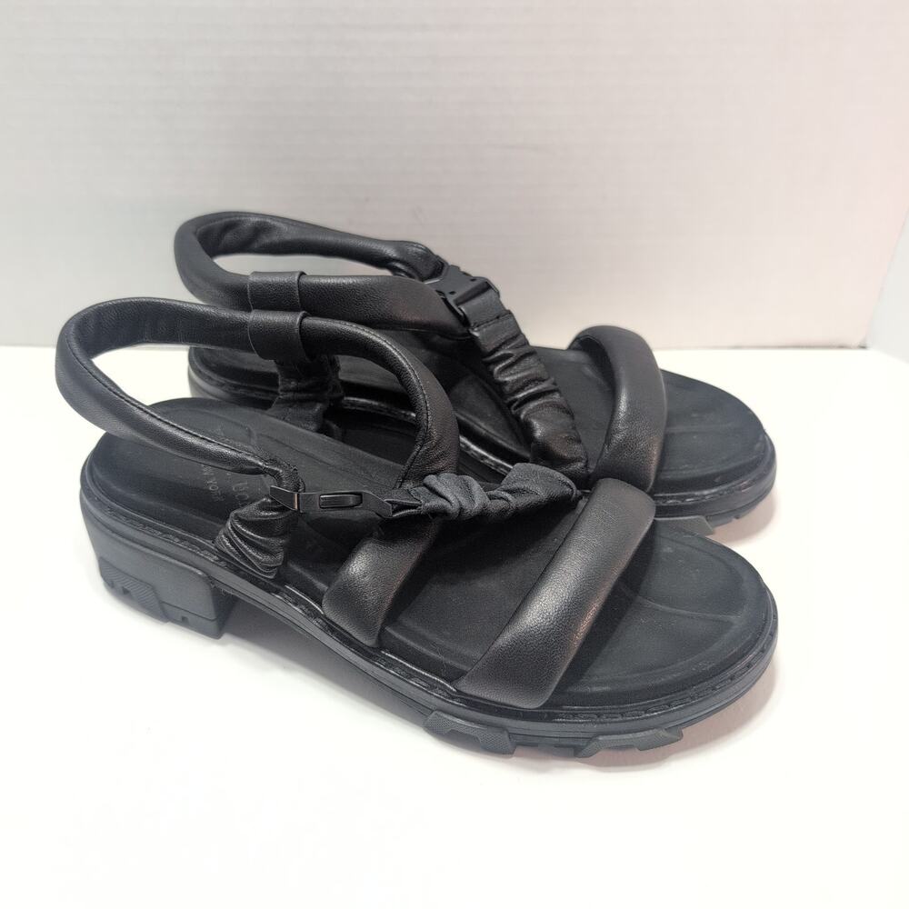Rag & Bone Shane Trek Slingback Block Heel Ruched Strap Sandals Women's 9.5